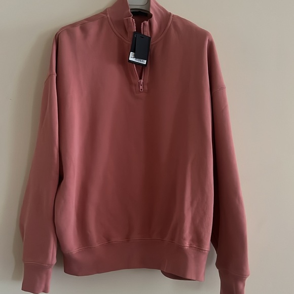 NWT $295 ATM Anthony Thomas Melillo French Terry Sweatshirt Size S M Half Zip - Picture 7 of 11